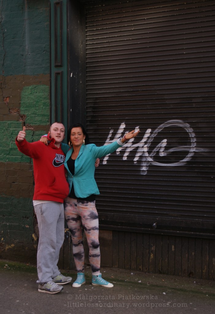 Couple of young Dubliners posing spontaneously for me at Mountjoy sq.