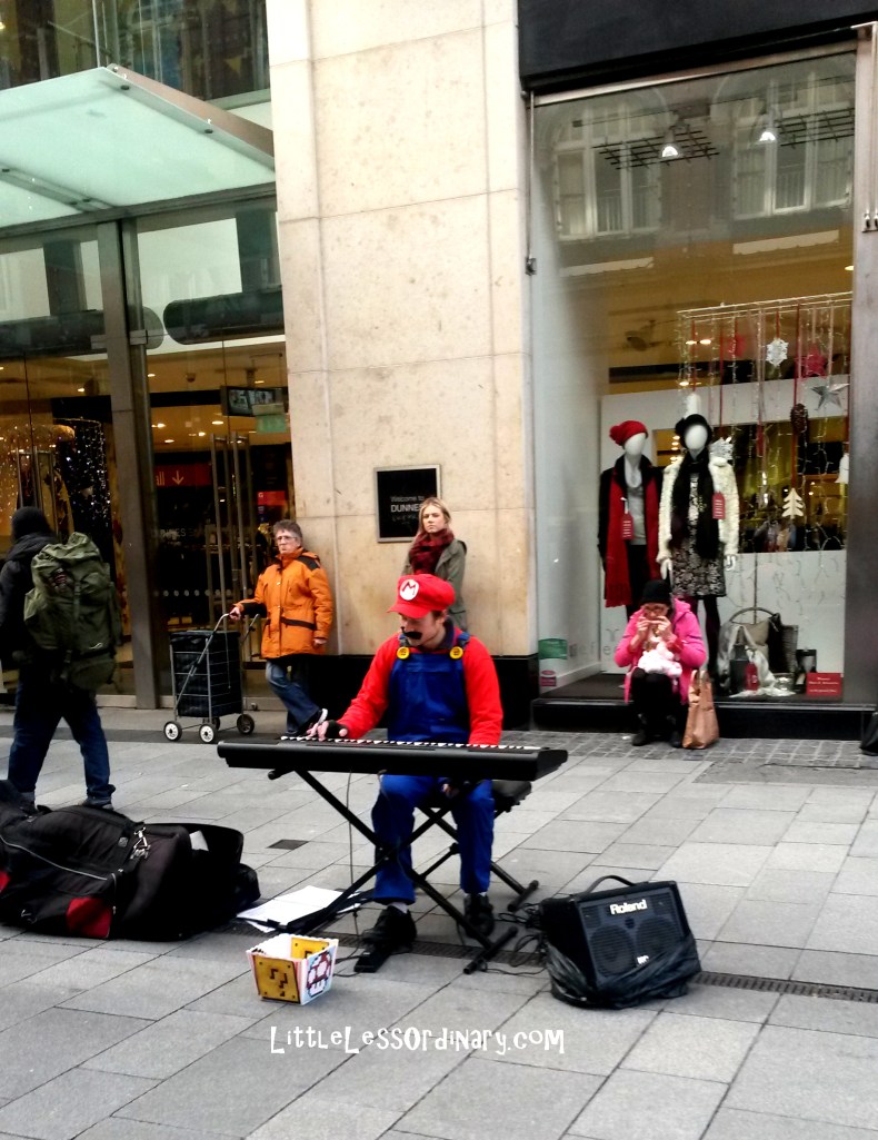 Spotted on Henry st. Yes, he played the music from the game :)